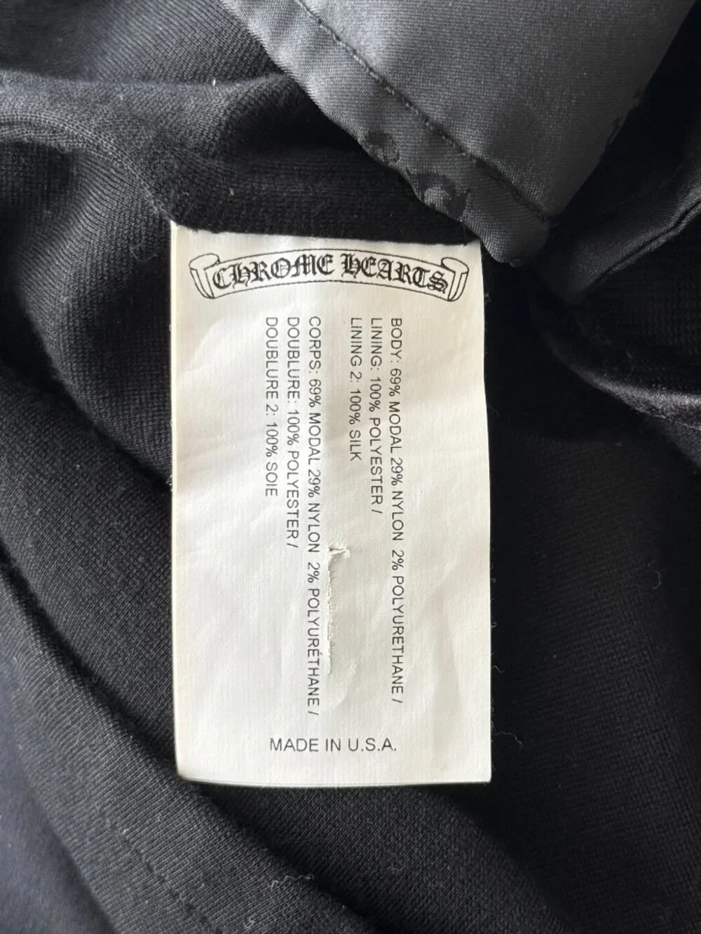 Chrome Hearts Matty Boy Black Chomper Track Jacket